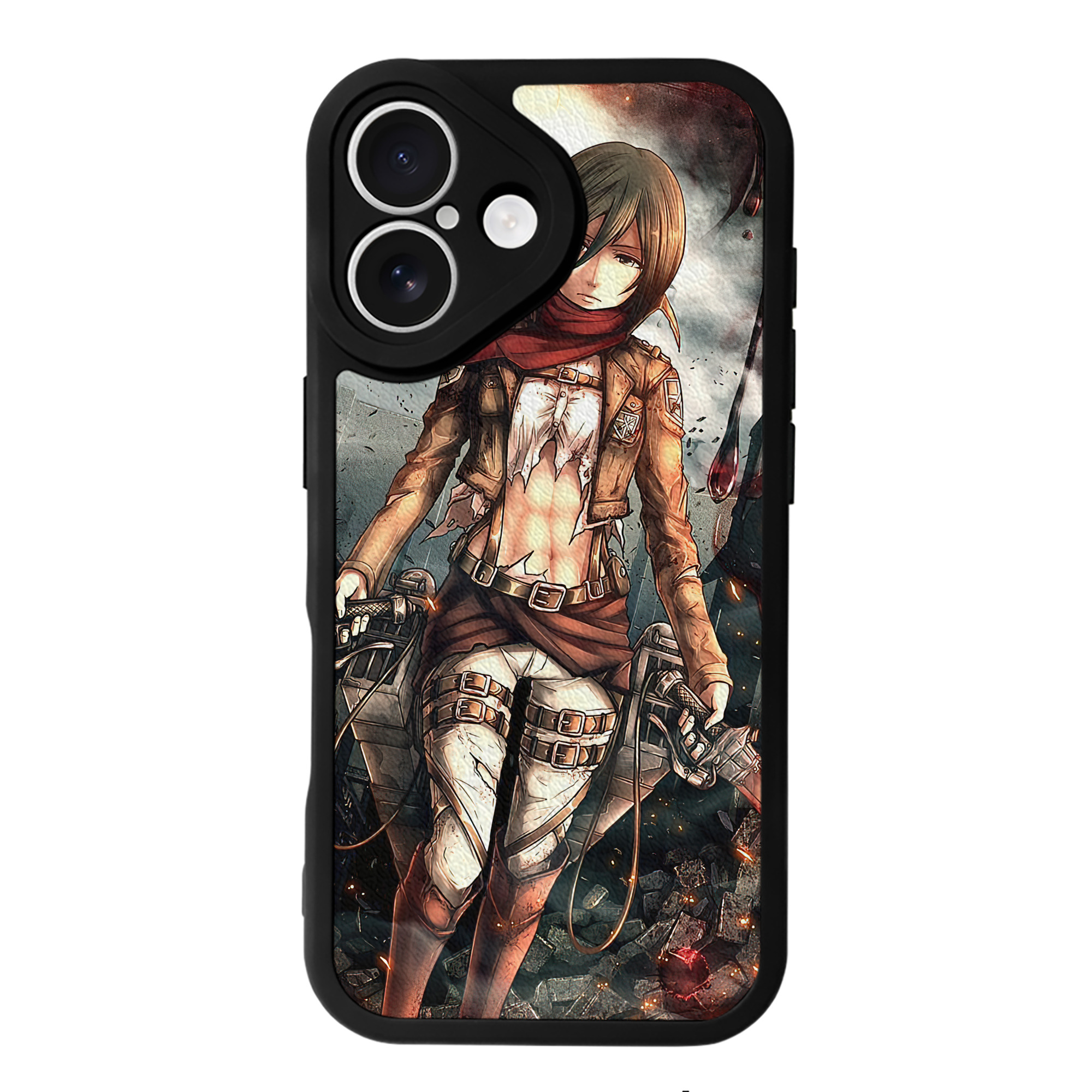 （画像用） 進撃の巨人 Attack on Titan 【iPhone 16シリーズ対応】シリコンスマホケース（レザー調） 材質：シリコン